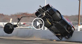 classic car drag race accident