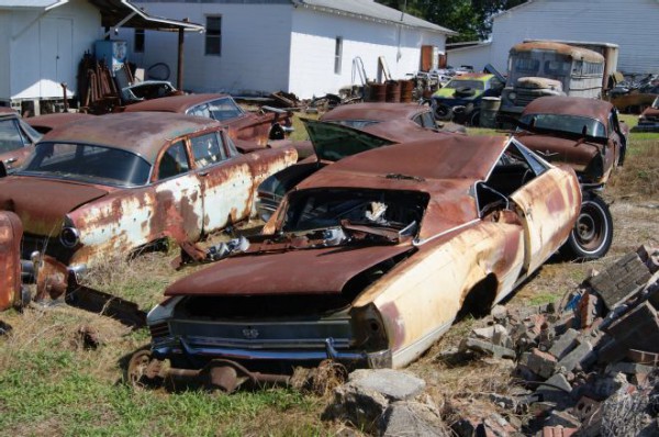 1967-chevrolet-chevelle in a junkyard at carolina hills