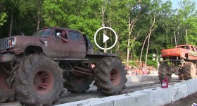 CHEVY vs DODGE MUD TRUCK TUG OF WAR
