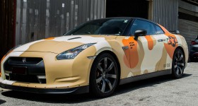 Camouflaged Nissan GT-R in Bandar Sunway Malaysia front three quarter left side- featured image