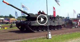 Leopard 2 tank vs max weight sled