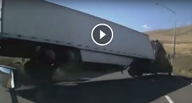 LiveLeak - Impatient Truck Driver Causes Spectacular Collision