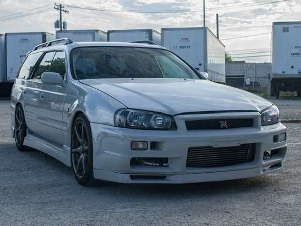 Nissan R34 GT-R Wagon front three quarters view