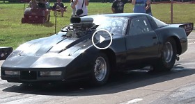 Blown CORVETTE Takes Out LIGHT POLE!!!