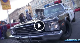 Crazy Plymouth Police Car with Tunnel Ram Intake - Great V8 Sound!