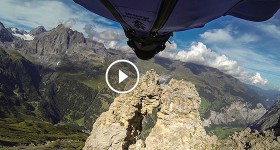 GoPro Wingsuit Flight Through 2 Meter Cave - Uli Emanuele - big