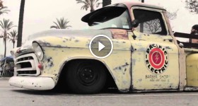 Bagged Slammed Chevy silverado 1955 truck