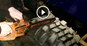Easy tire cutting and grooving CHAINSAW