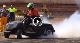 HAYABUSA POWERED GOLF BUGGY AT DUBBO BURNOUTS 21.9.2013