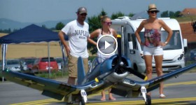 Payerne RC Air-Show 2015 Chance Vought F4U Corsair gigantic and the Sound