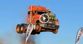 Semi Truck Jump, Prime mover www.loveday4x4adventures.com