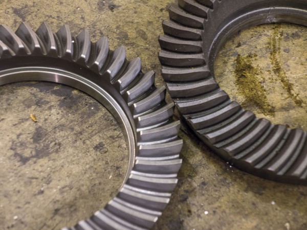 differential ring gears close up