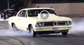 F3 PROCHARGED FUEL INJECTED '66 CHEVELLE RUNS 7.20@197.33MPH AT BYRON