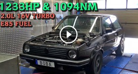 Boba Golf MK2 2.0L 16V Turbo 1233HP on Dyno Video