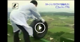 Tire ski jump