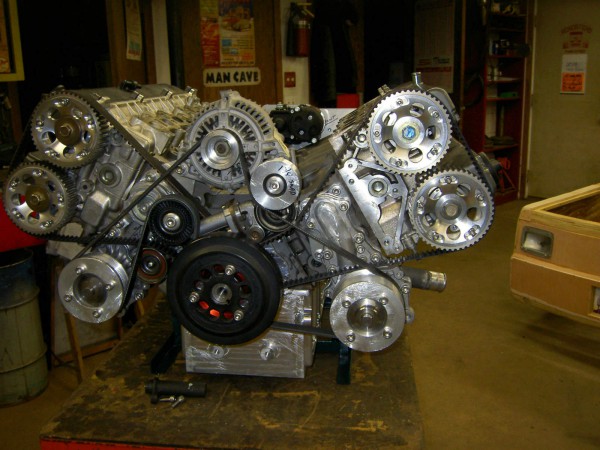 A Quad-Turbo V12 From 2 Supra Motors rear end