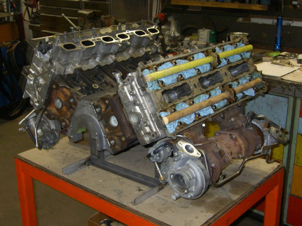 A Quad-Turbo V12 From 2 Supra Motors side three quarters work in progress