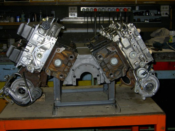 A Quad-Turbo V12 From 2 Supra Motors side view work in progress