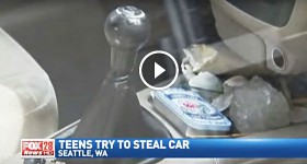 Fail! Teens Trying to Steal Car Stopped by Stick Shift