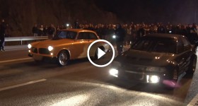 1000hp Turbo Evo - COPS vs Sweden Illegal Street Race!