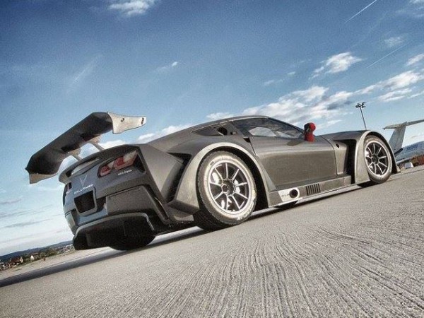 Callaway's Corvette C7 GT3-R rear three quarters side angle