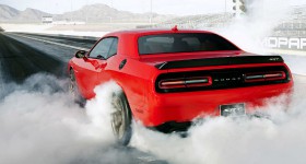 Dodge Challenger SRT Burnout rear three quarters - cl