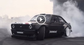 [HOONIGAN] Ken Block Slays Tires in the Gymkhana Escort at the Donut Garage