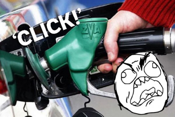 filling up fuel at petrol pump