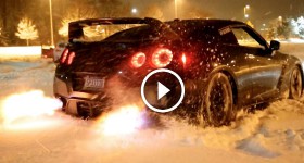 GTR Snow Launch Control Flamethrower!