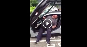 I Don't Think BMW Had People His Size In Mind When They Designed The i8