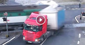 Train Hit The Semi Truck In A Great Fury