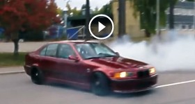 BMW E36 Turbo Drift Burnout