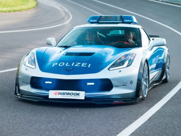 Chevy Corvette C7 German Police Car front end