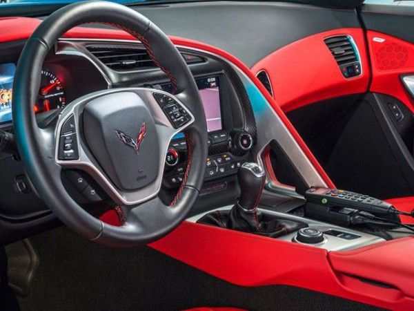 Chevy Corvette C7 German Police Car interior view