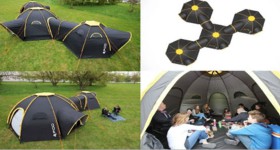 Interconnecting Camping Tents all views - cl