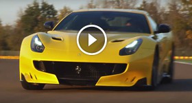 NEW Ferrari F12tdf drifting on track