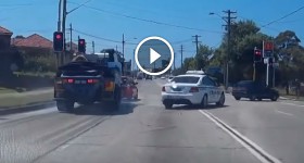 Truck rear ends car - Canterbury Rd N.S.W