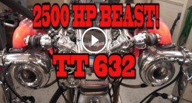 2500 HP Beastly Mirror Turbo 632 BBC from NRE! More glowing red headers than Santa could use!