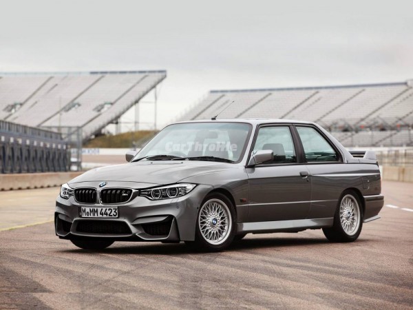 BMW E30 M3&F82 M4 front three quarters