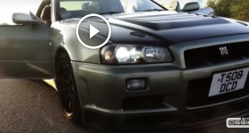 [HQ] Czech Nissan Skyline R34 GT-R V-Spec II Nür - flames flyby powerslide