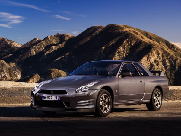 Nissan Skyline R32&R35 GT-R front three quarters