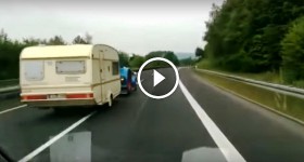 Overtaken by a Tractor Hauling a Camper