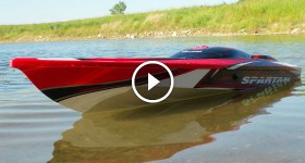 RC ADVENTURES - Traxxas Spartan 4s Lipo vs 6s Lipo - Radio Control Speed Boat -