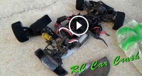 RC car crashes into man
