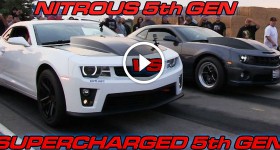 SC 5th Gen Camaro vs Nitrous 5th Gen Camaro HeadsUp Muscle Shootout Race 7!