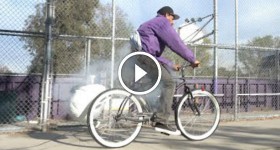 EXPLODING AIRBAG BAIT BIKE PRANK!!
