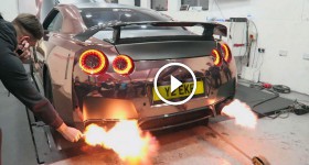 Lighting a Cigarette with GTR Flamethrower Exhaust
