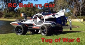 RC Boat vs RC Car Tug of war 6