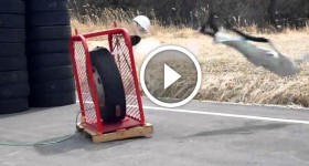 Truck tire explosion