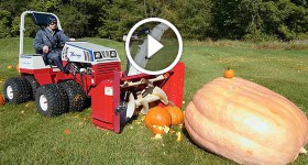 Giant Pumpkin vs Tractor